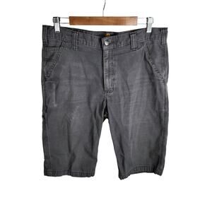 Carharrt Rugged Flex Canvas Relaxed Fit‎ Shorts 12" Men's Size 34 Gray